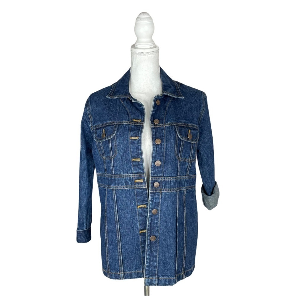Bill Blass 80s Vintage Denim Jean Jacket Boxy Fit